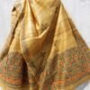 Yellow--Ochre-madhubani-tasar-silk-dupatta