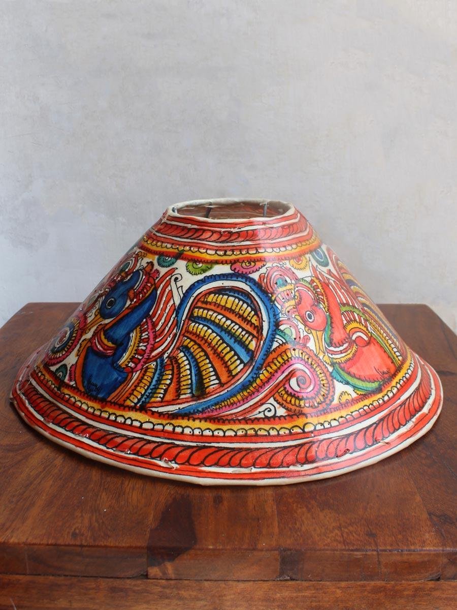 Peacocks-Leather-stand-lamp-shade Peacocks-Leather-stand-lamp-shade at Shilphaat