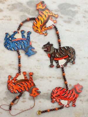 Tholu-bommalata-tiger-door-hanging-toran-Shilphaat