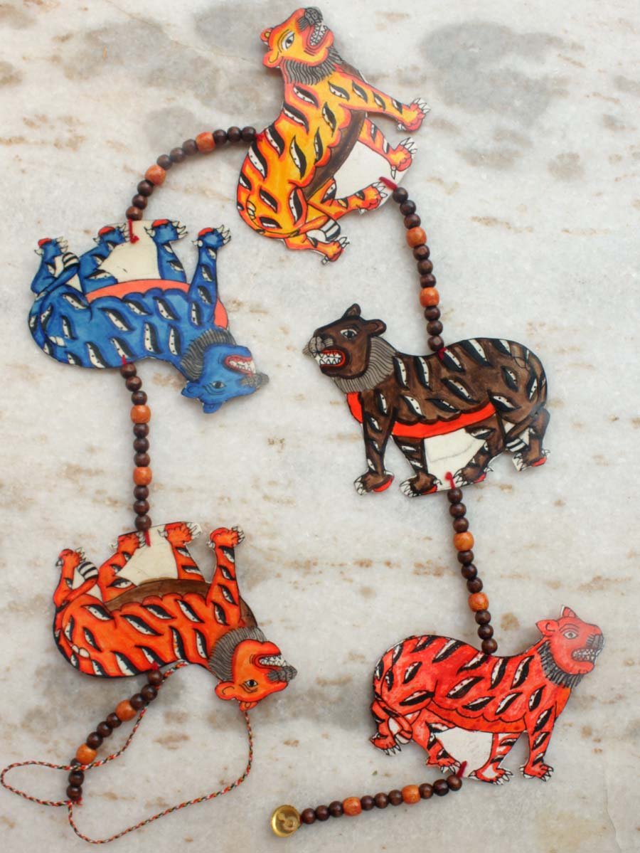 Tholu-bommalata-tiger-door-hanging-toran- Tholu-bommalata-tiger-door-hanging-toran-Shilphaat