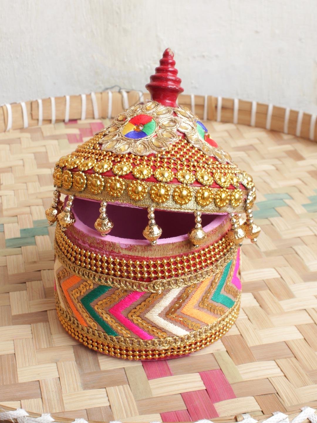 Multicolour-lacework-wooden-Sindur-dani-Shilphaat Multicolour-lacework-wooden-Sindur-dani-Shilphaat