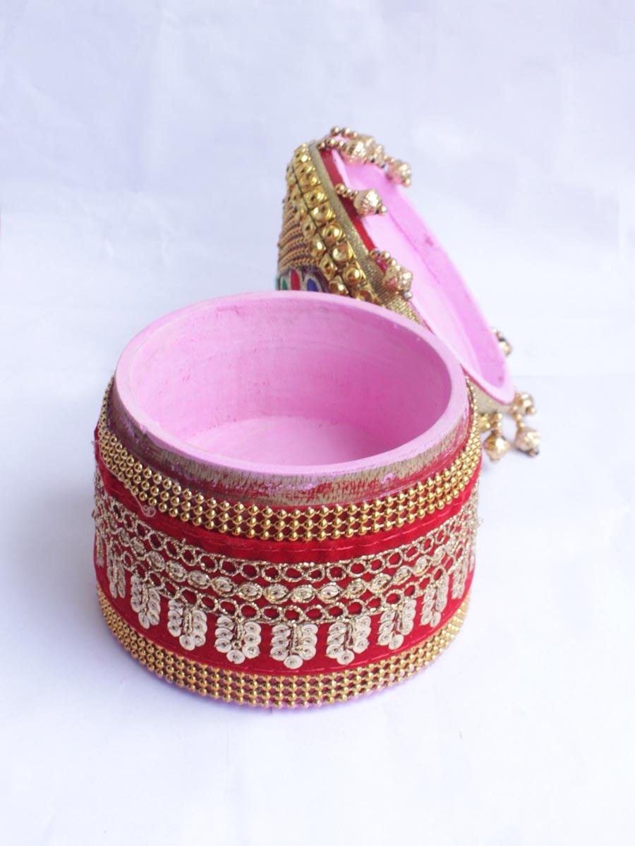 Sequins-red-lace-wooden-Sindura-Shilphaat Sequins-red-lace-wooden-Sindura-Shilphaat
