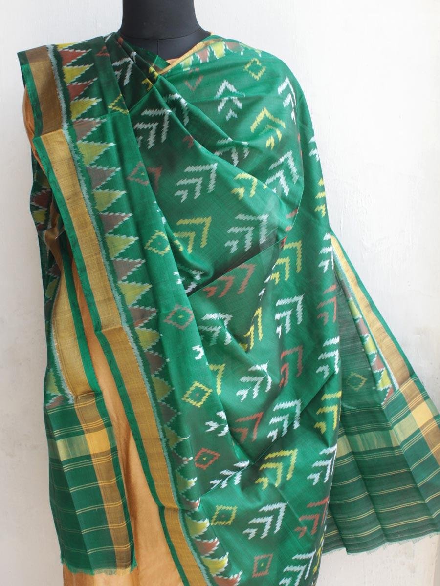 Forest-Green-Patan-Patola-silk-dupatta Forest-Green-Patan-Patola-silk-dupatta