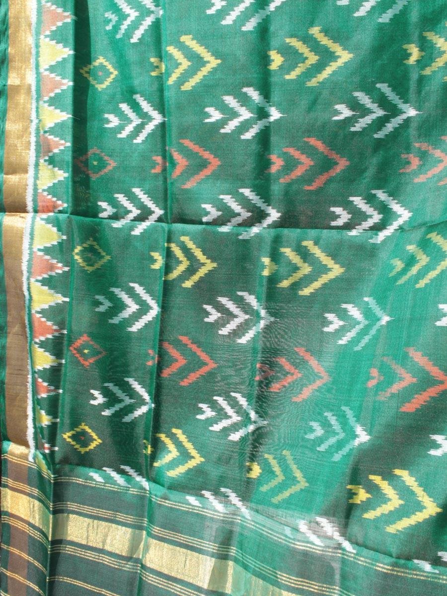 Forest-Green-Patan-Patola-silk-scarf Forest-Green-Patan-Patola-silk-scarf