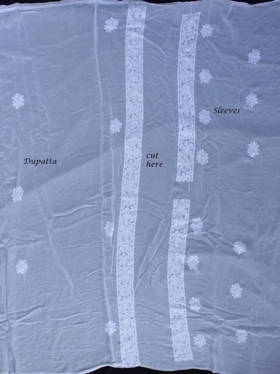 White-Viscose-chikankari-kurta-dupatta-set White-Viscose-chikankari-kurta-dupatta-set at Shilphaat.com