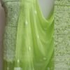 Apple-Green-georgette-chikankari-dress-material at Shilphaat.com