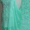 jadeite-green-georgette-chikankari-dress-material at Shilphaat.com