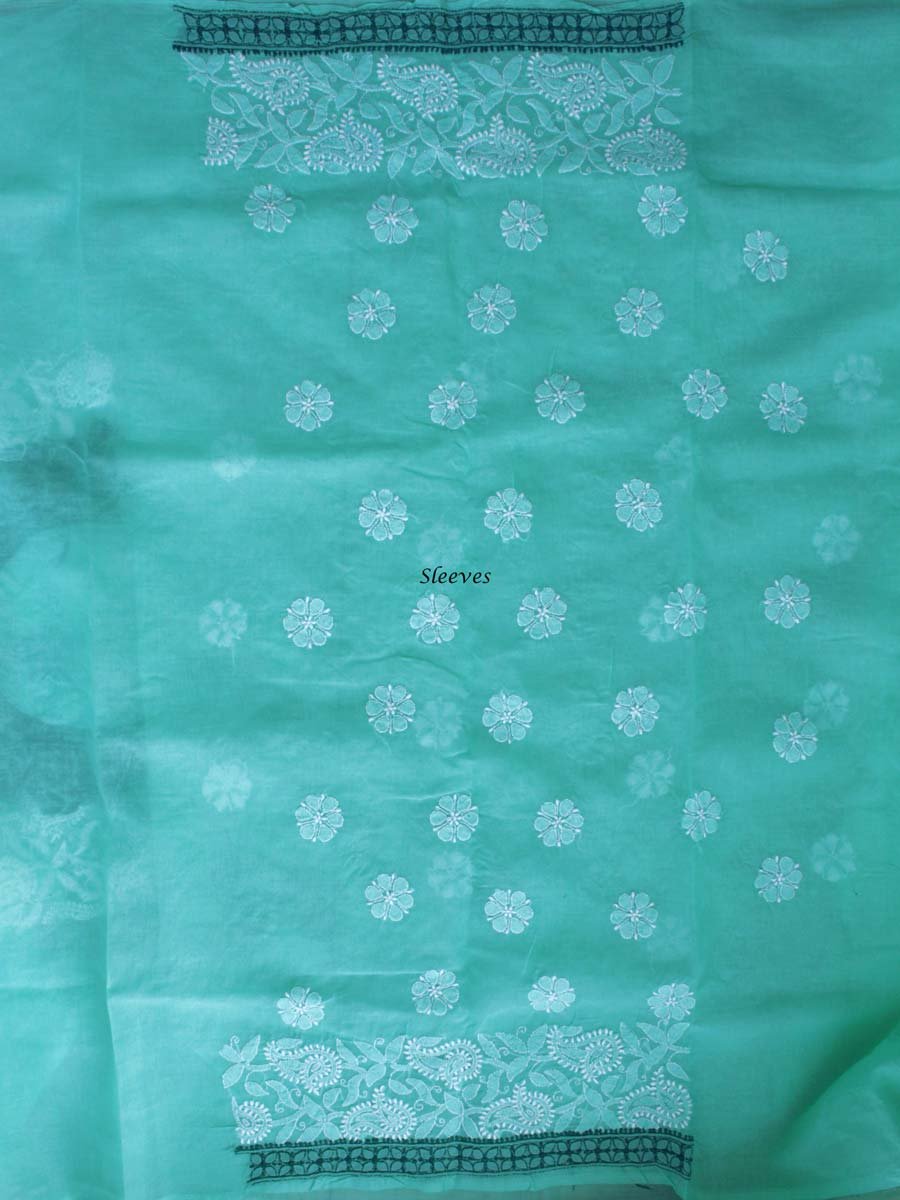 turquoise-green-jaal-chikankari-cotton-salwar-suit turquoise-green-jaal-chikankari-cotton-salwar-suit at Shilphaat.com