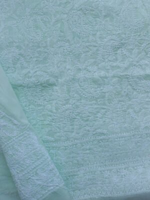 Latte-Green-jaal-chikankari-cotton-lucknowi-suit at old.shilphaat.com