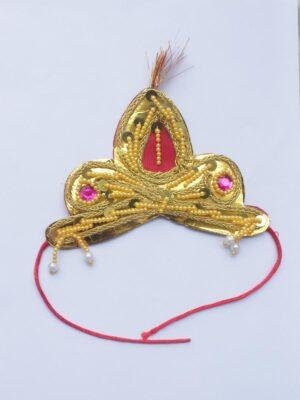 Golden-bride-and-groom-Mauri-mukut-for-wedding at Shilphaat.com