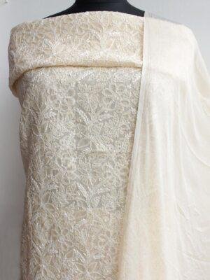 Beige-chikankari-cotton-3pc-ladies-suit-Shilphaat