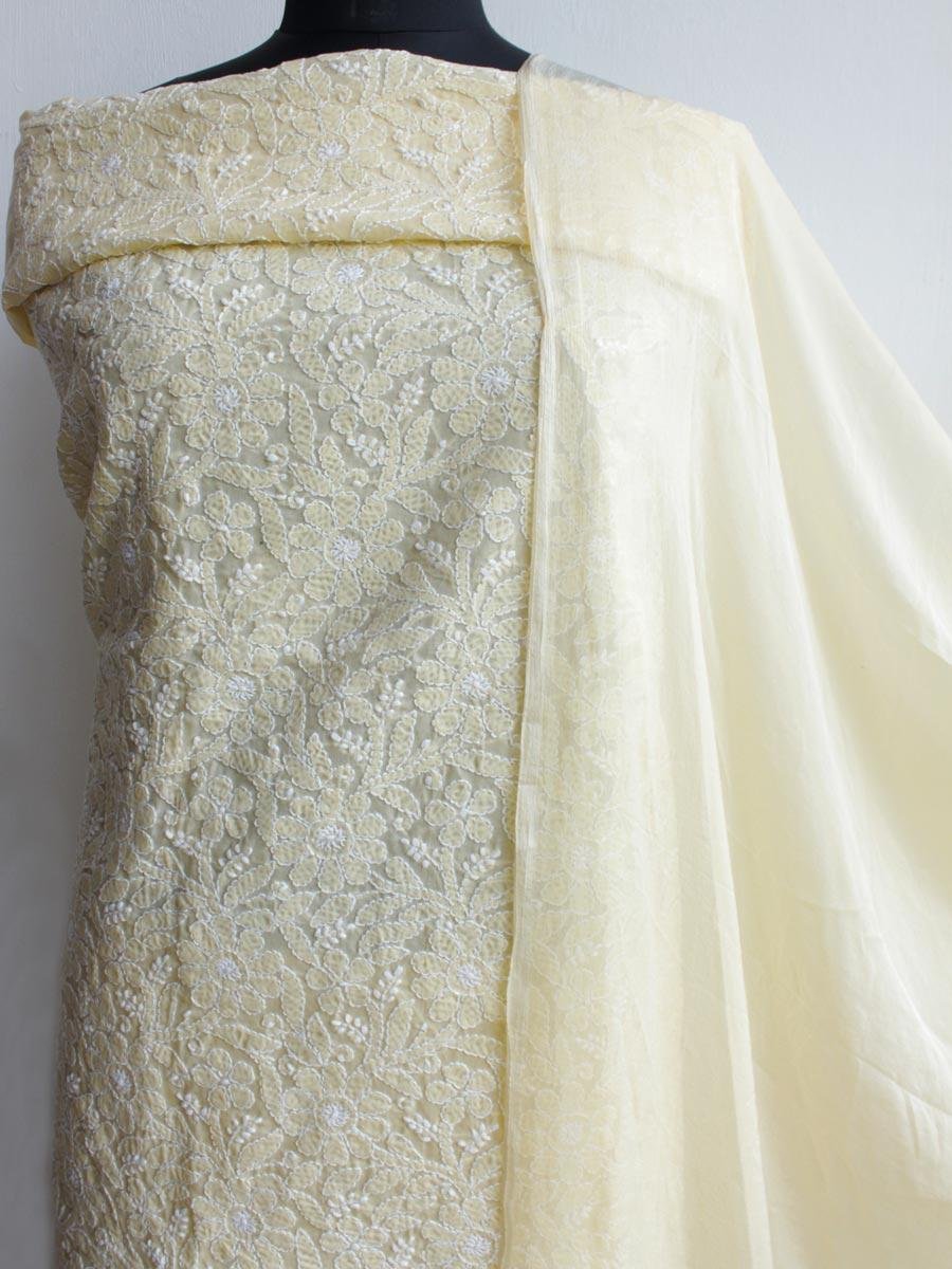 Butter-Yellow-chikankari-cotton-3pc-ladies-suit Butter-Yellow-chikankari-cotton-3pc-ladies-suit at Shilphaat.com