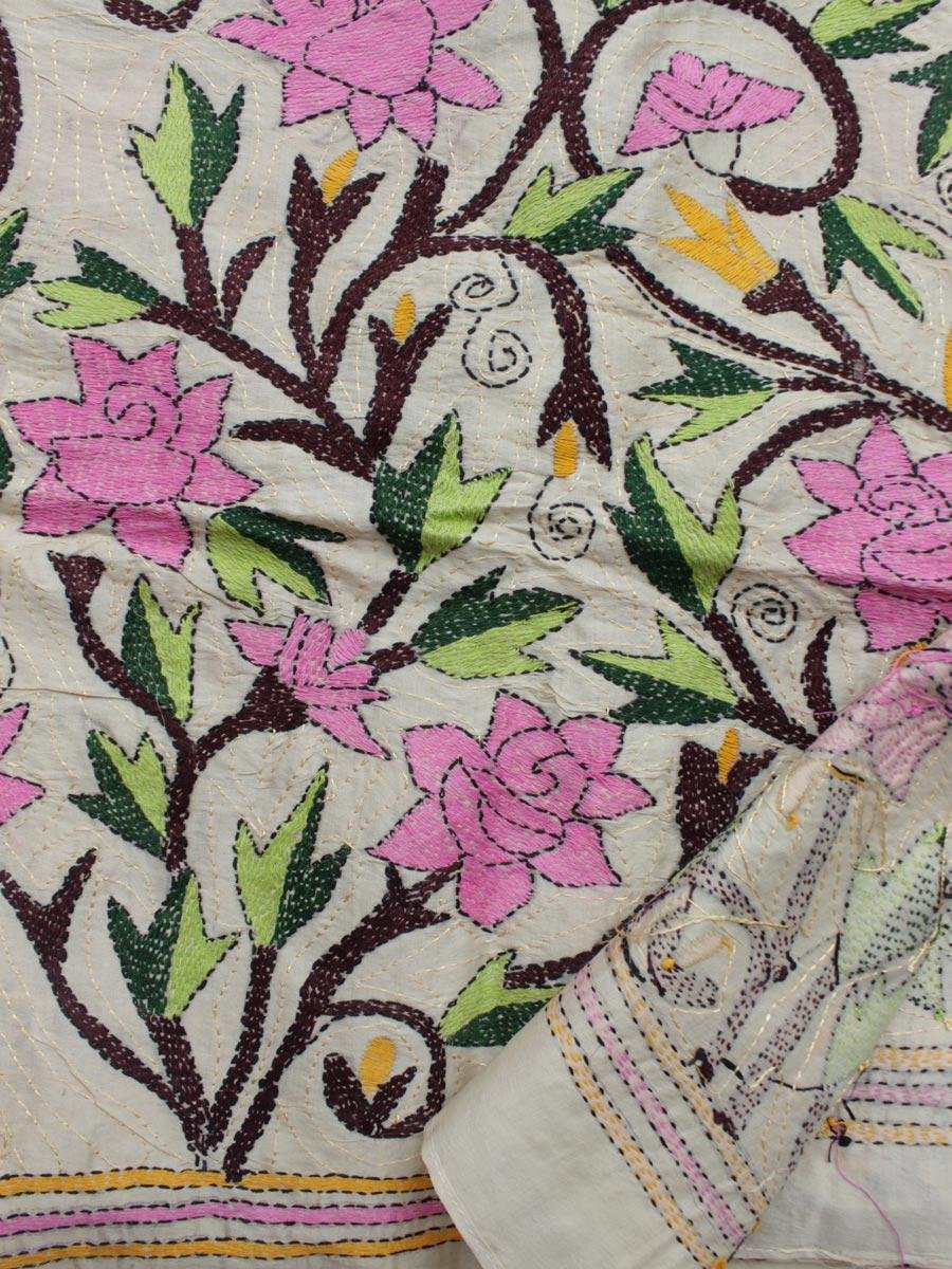 Dull-Pink-roses-Nakshi-kanthawork-silk-dupatta Dull-Pink-roses-Nakshi-kanthawork-silk-dupatta at Shilphaat.com