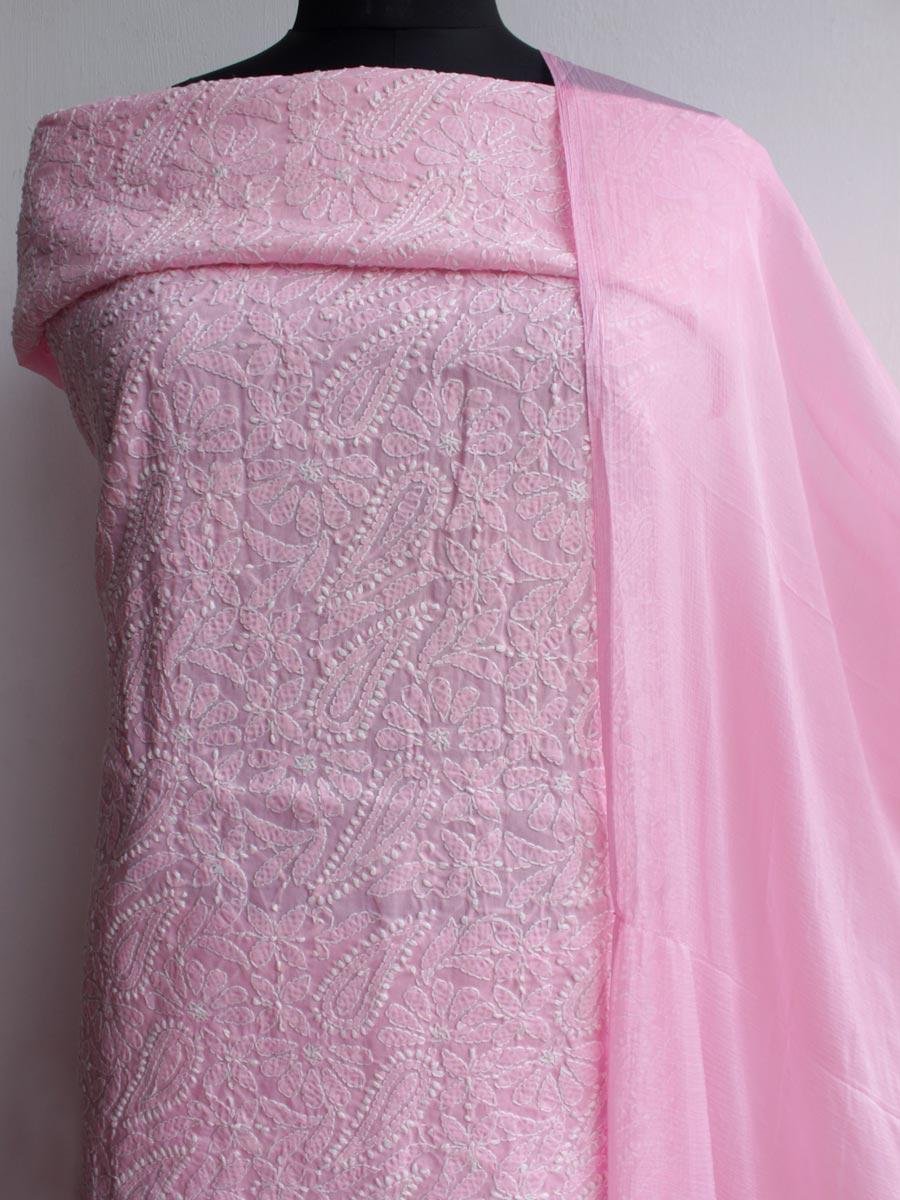 Rose-Pink-chikankari-cotton-3pc-ladies-suit Rose-Pink-chikankari-cotton-3pc-ladies-suit at Shilphaat.com