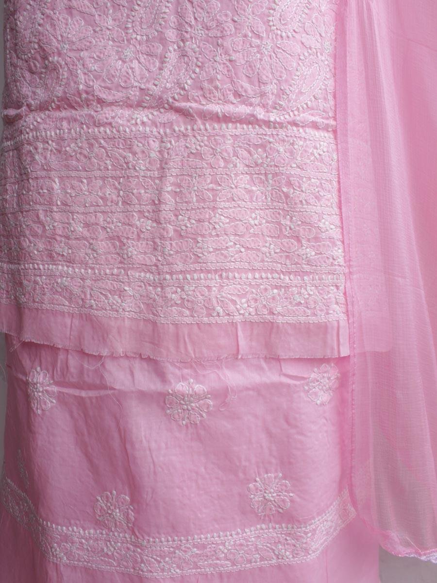 Rose-Pink-chikankari-cotton-3pc-lucknowi-suit-suit Rose-Pink-chikankari-cotton-3pc-lucknowi-suit