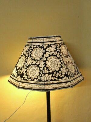 Big-Black-and-white-Tholu-Bommalata-Lampshade at Shilphaat.com
