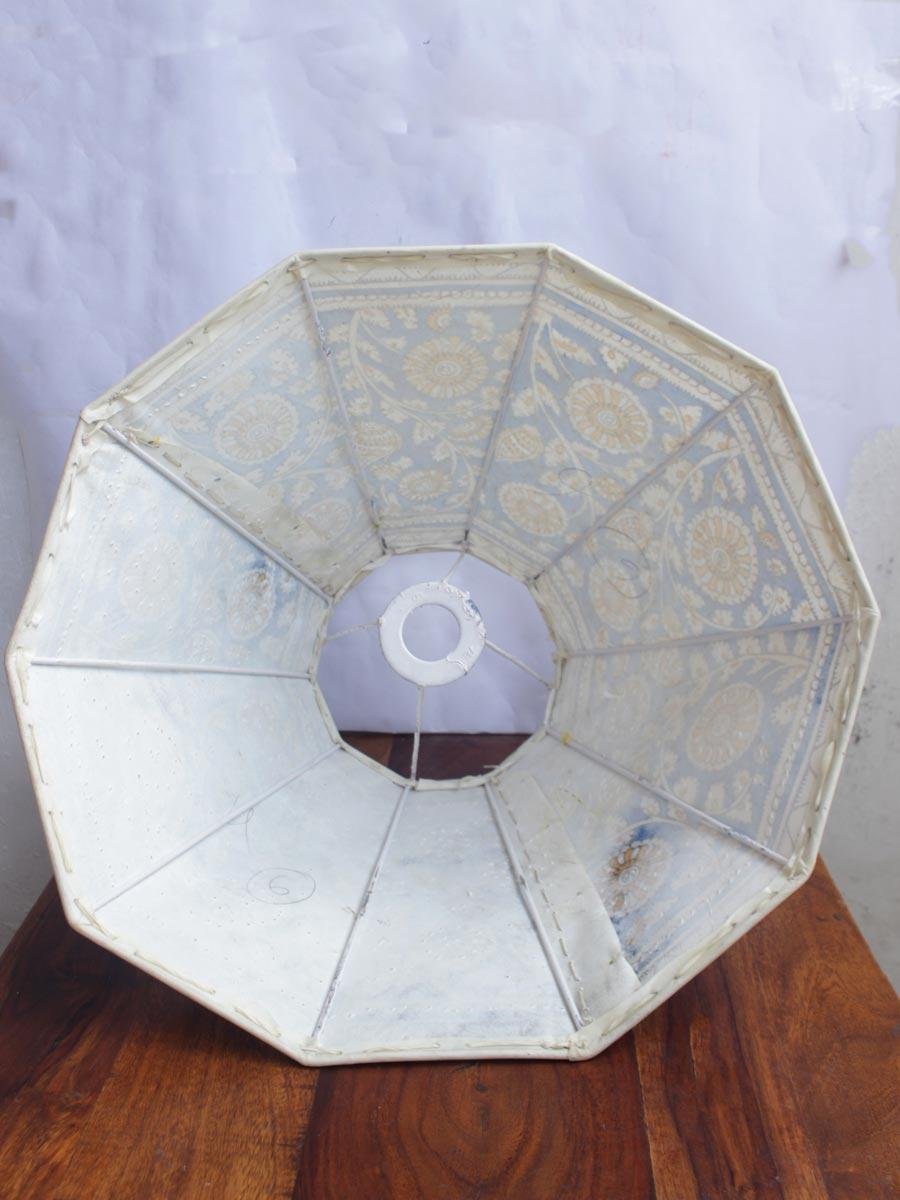 Big-Blue-and-Yellow-Handmade-Leather-Lampshade Big-Blue-and-Yellow-Handmade-Leather-Lampshade at Shilphaat.com
