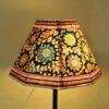 Multicolour-on-black-floral-Tholu-Bommalata-Lampshade