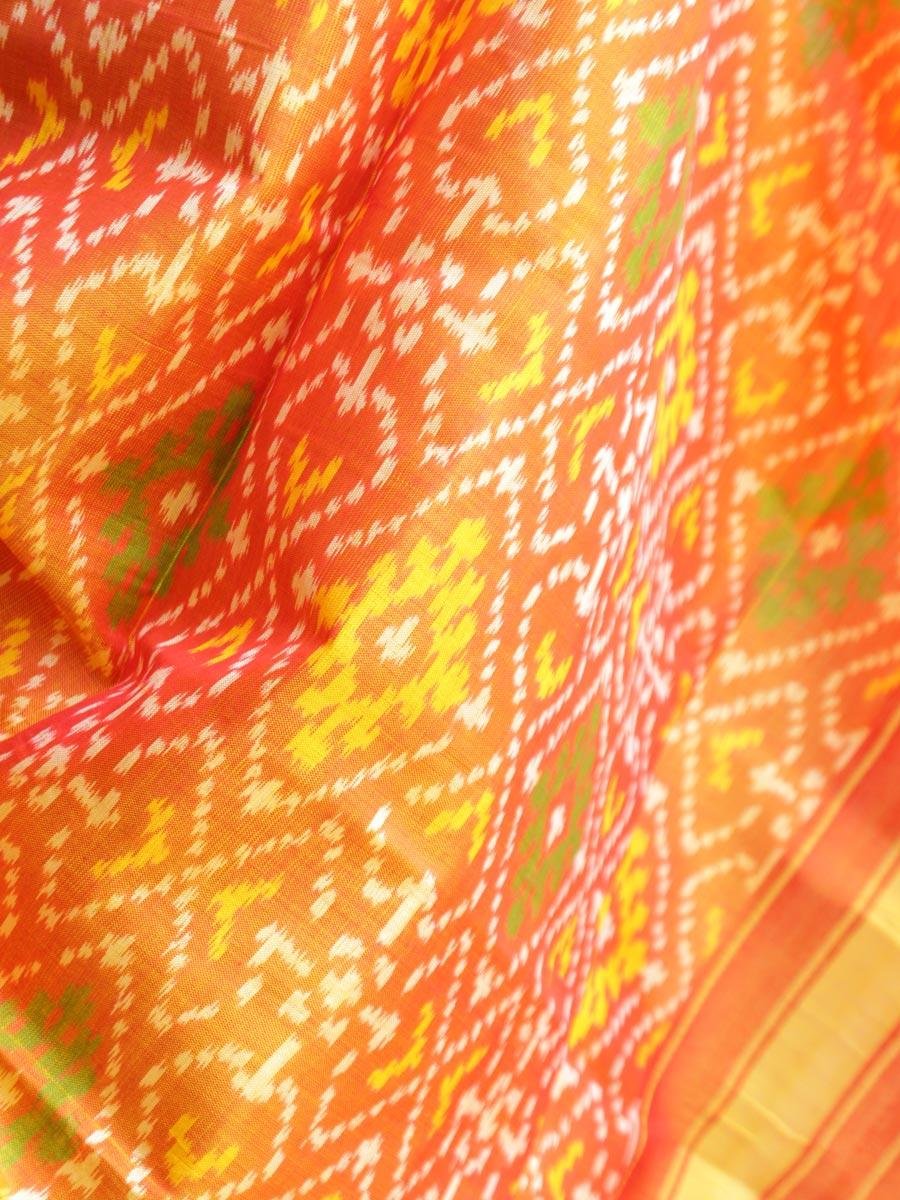 Rust-Orange--handwoven-patan-patola-silk-dupatta Rust-Orange--handwoven-patan-patola-silk-dupatta