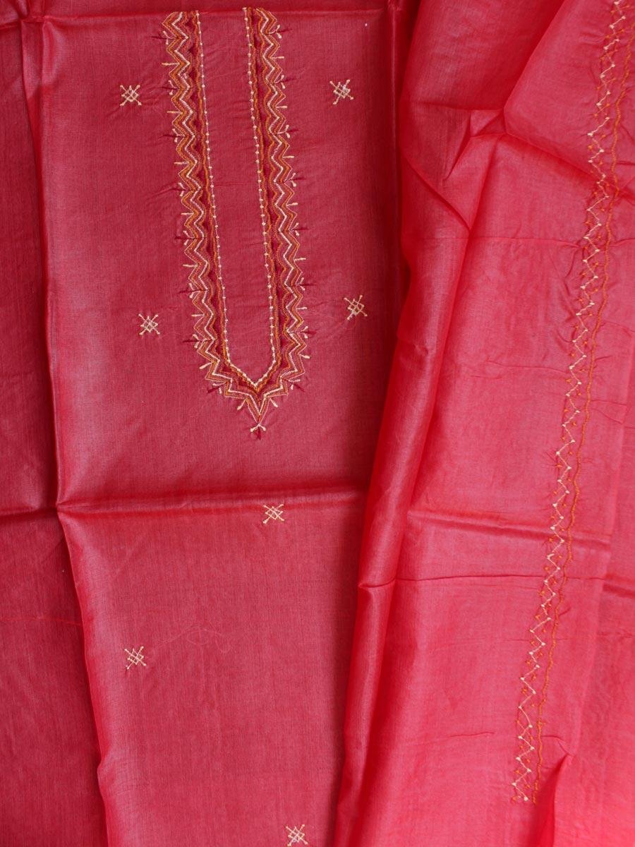 Sindur-Red-Mens-pure-silk-kurta-fabric Sindur-Red-Mens-pure-silk-kurta-fabric at Shilphaat.com