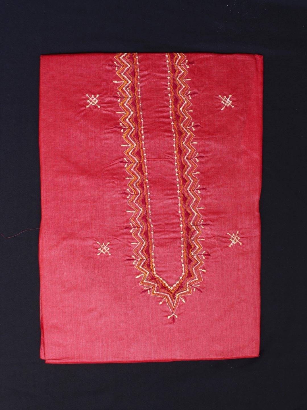 Sindur-Red-mens-silk-kurta-fabric Sindur-Red-mens-silk-kurta-fabric at Shilphaat.com