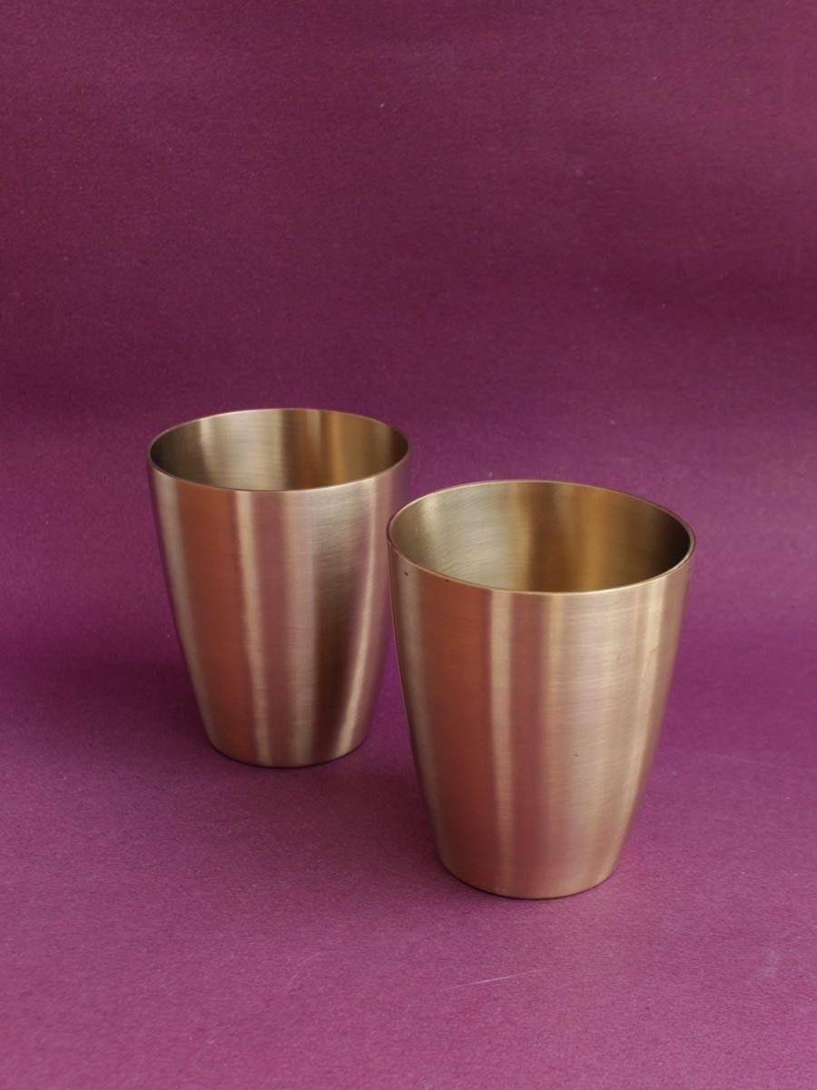 tapered-base-matt-finish-brass-tumbler-glass tapered-base-matt-finish-brass-tumbler-glass at Shilphaat.com