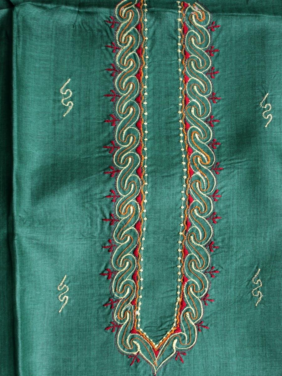 Forest-Green-gents-tussar-silk-kuta-fabric Forest-Green-gents-tussar-silk-kuta-fabric at Shilphaat.com