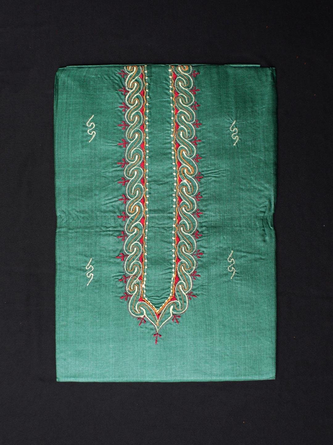 Forest-Green-mens-silk-kurta-fabric Forest-Green-mens-silk-kurta-fabric at Shilphaat.com