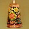 Multicolour-flowers-on-black-tholu-bommalata-hanging-lamp-Shilphaat