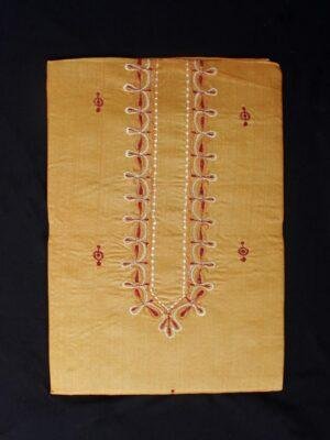 Turmeric-yellow-mens-silk-kurta-fabric at Shilphaat.com