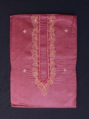 Wine-Red-mens-silk-kurta-fabric at Shilphaat.com