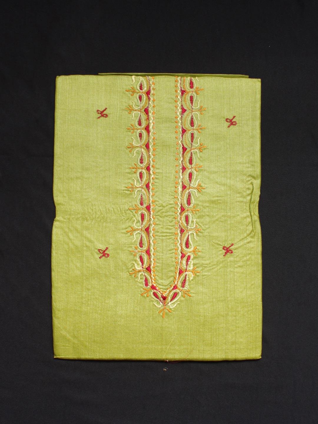 Yellowish-Green-mens-silk-kurta-fabric Yellowish-Green-mens-silk-kurta-fabric at Shilphaat.com