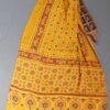 Brownish-Yellow-Modal-silk-Ajrakh-stole at Shilphaat.com