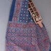 Indigo-and-red-Ajrakh-block-printed-cotton-stole at Shilphaat.com