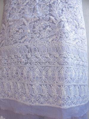 Lavender-chikankari-embroidered-cotton-kurta-fabric