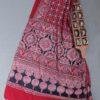 Maroon-and-Black-Ajrakh-block-printed-cotton-stole-Shilphaat
