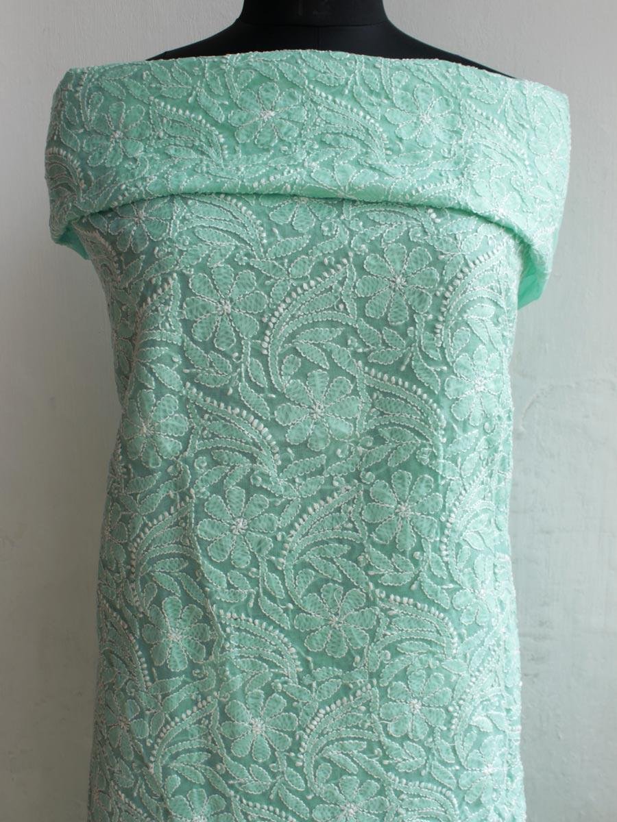 Seafoam-Green-cotton-chikankri-kurta-fabric Seafoam-Green-cotton-chikankri-kurta-fabric