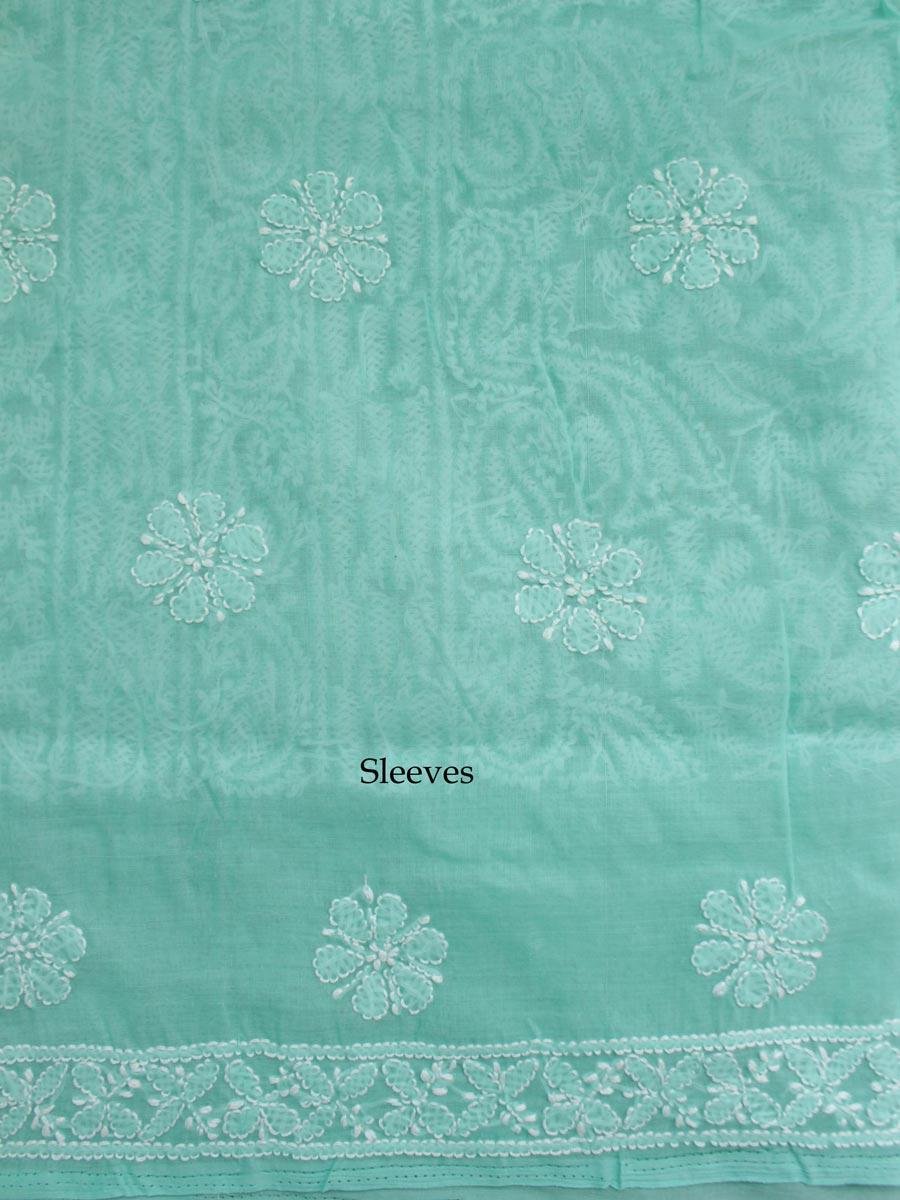 Seafoam-green-chikankri-embroidered-ladies-kurta Seafoam-green-chikankri-embroidered-ladies-kurta at Shilphaat.com