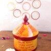 Red-and-Yellow-small-wooden-sindoor-box at Shilphaat.com