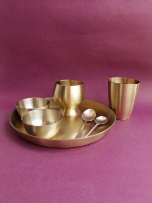 Brass-Dinnerware-set-of-7 at Shilphaat.com