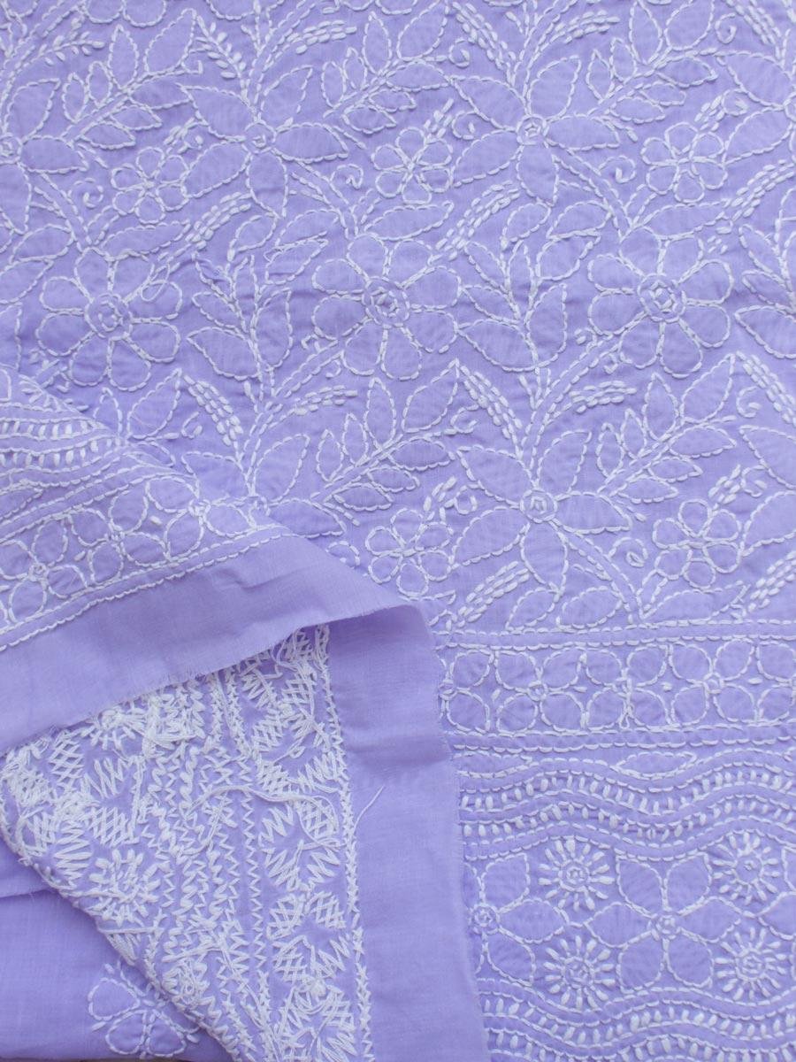 Lavender-chikankari-cotton-lucknowi-suit Lavender-chikankari-cotton-lucknowi-suit at Shilphaat